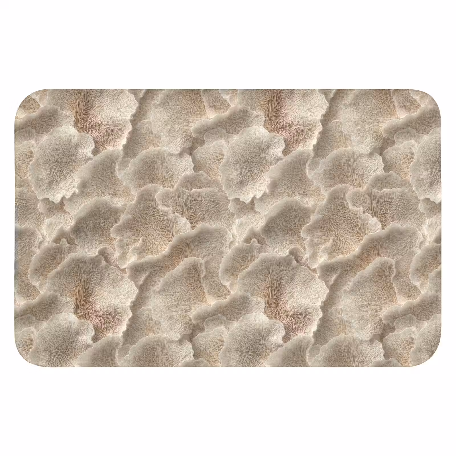 WC Mat - Waaierstructuren - Beige - Vezeltextuur — 1