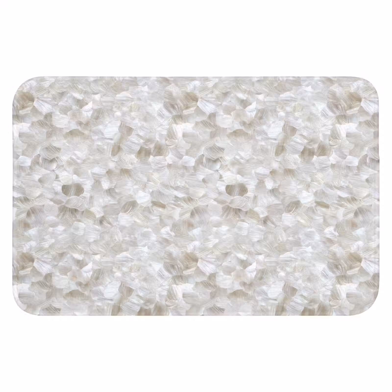 WC Mat - Wit - Penseelstreken - Reliëfeffect — 1