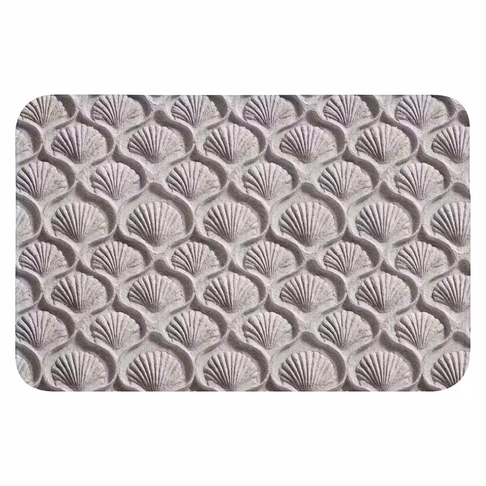 WC Mat - Zand - Schelpenvorm - Grijs — 1