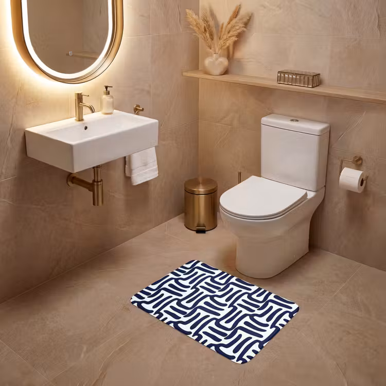 WC Mat - Abstract - Modern - Blauw — 4