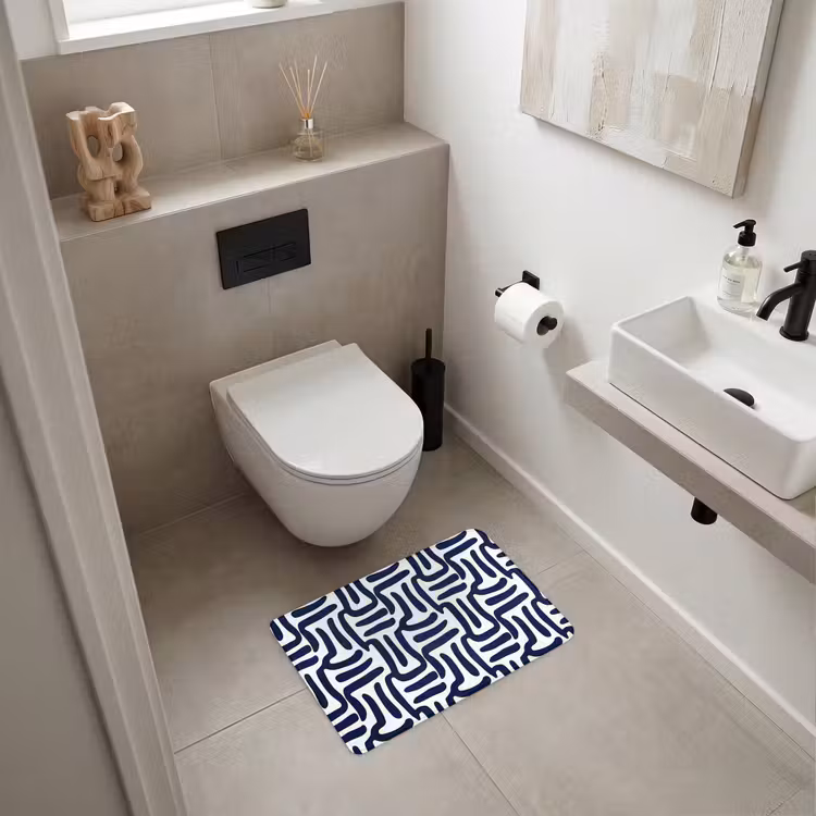WC Mat - Abstract - Modern - Blauw — 6