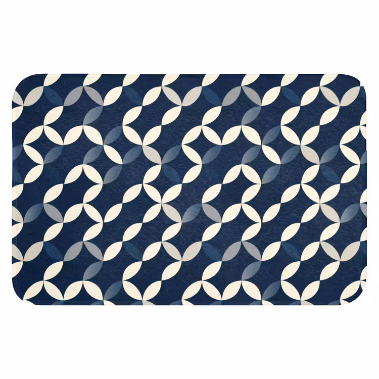 WC Mat - Abstract - Patroon - Blauw — 1
