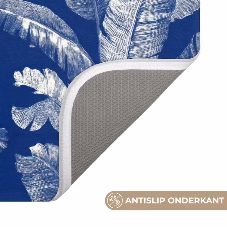 WC Mat - Blad - Palm - Blauw — 3