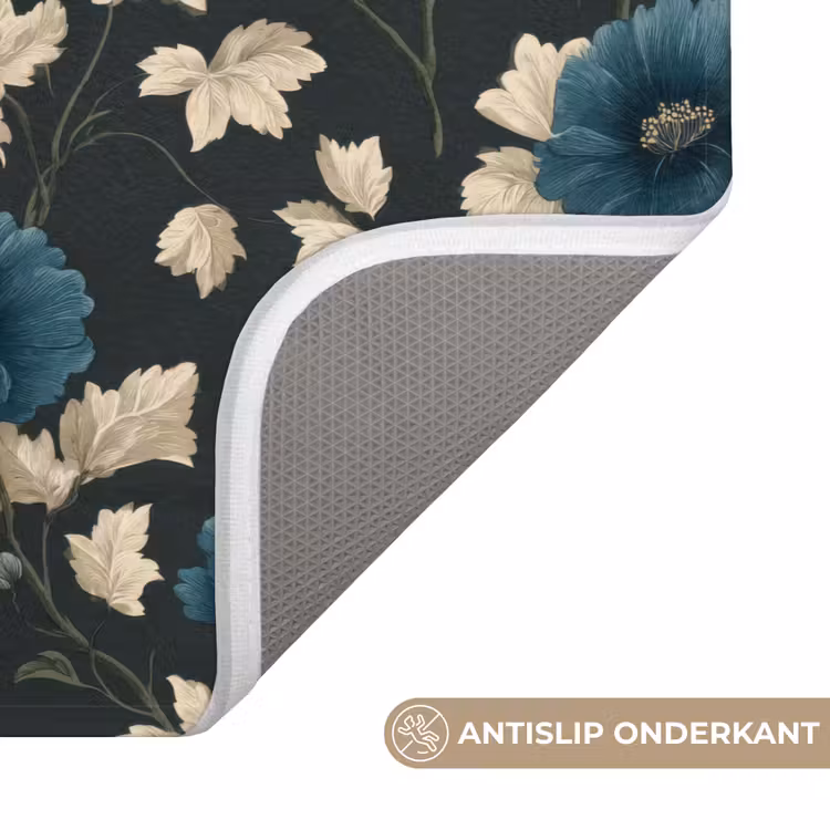WC Mat - Botanisch - Bloemen - Blauw — 3