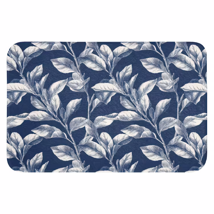 WC Mat - Botanisch - Patroon - Blauw — 1