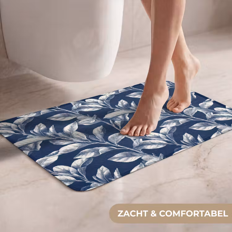 WC Mat - Botanisch - Patroon - Blauw — 7