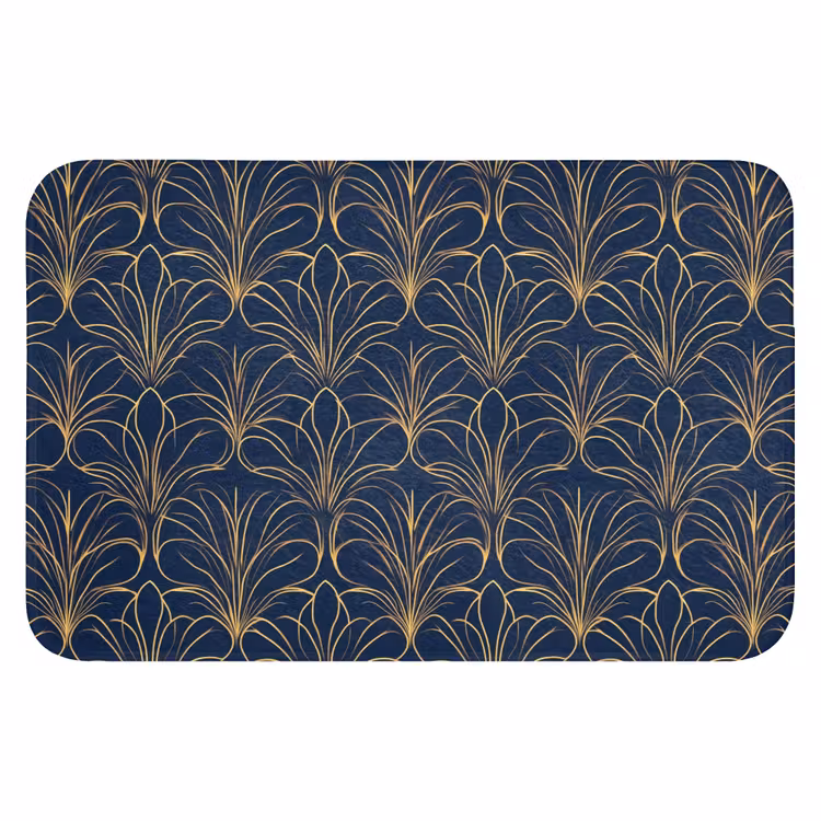WC Mat - Deco - Waaier - Blauw — 1