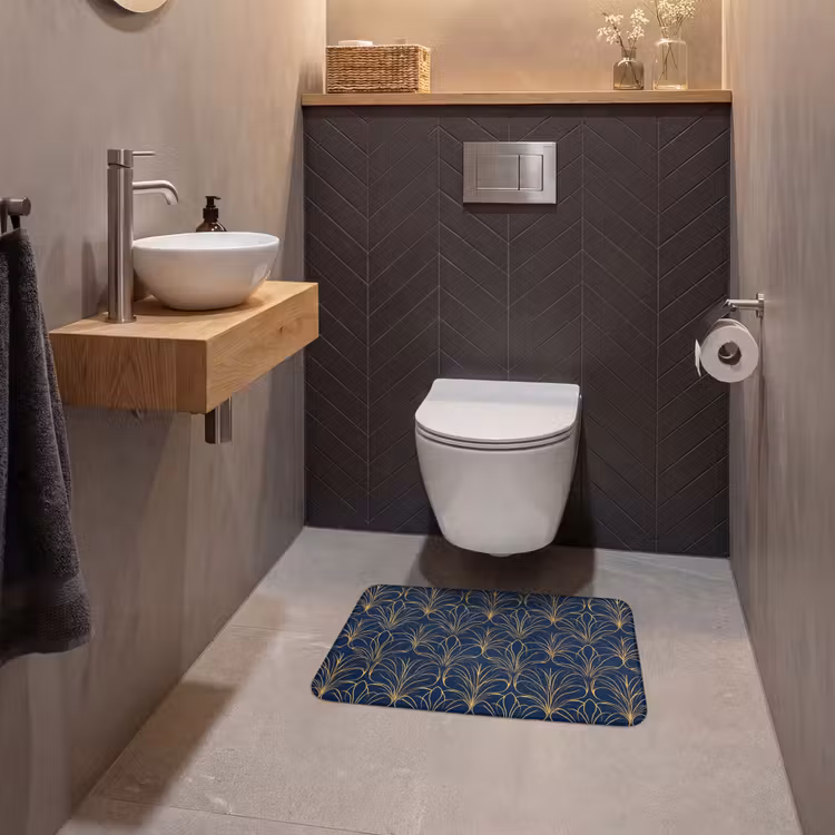 WC Mat - Deco - Waaier - Blauw — 2
