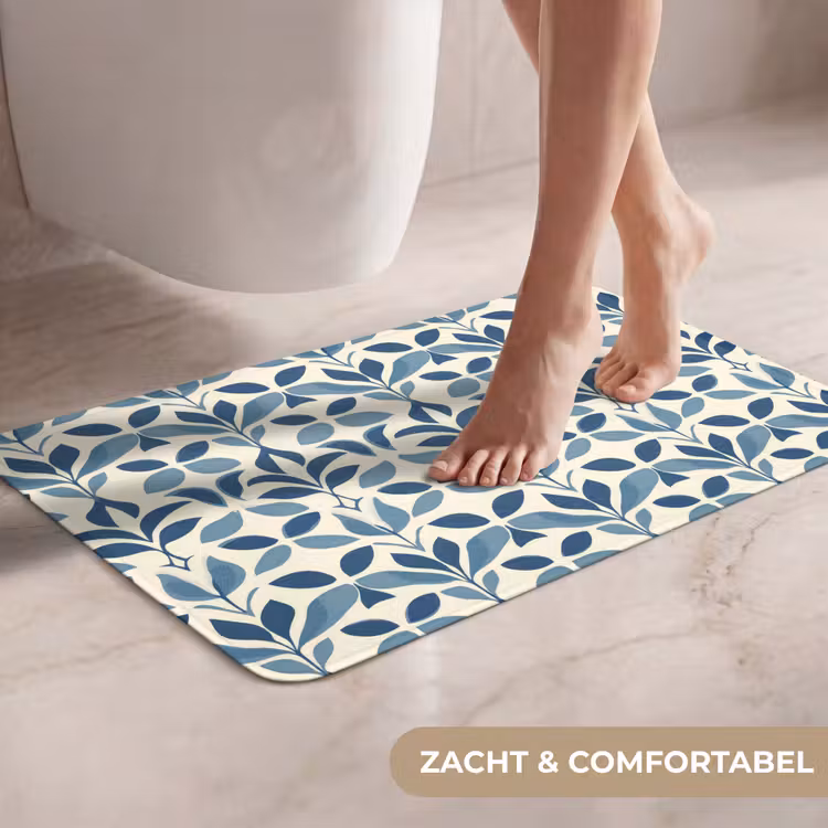 WC Mat - Flora - Modern - Blauw — 7