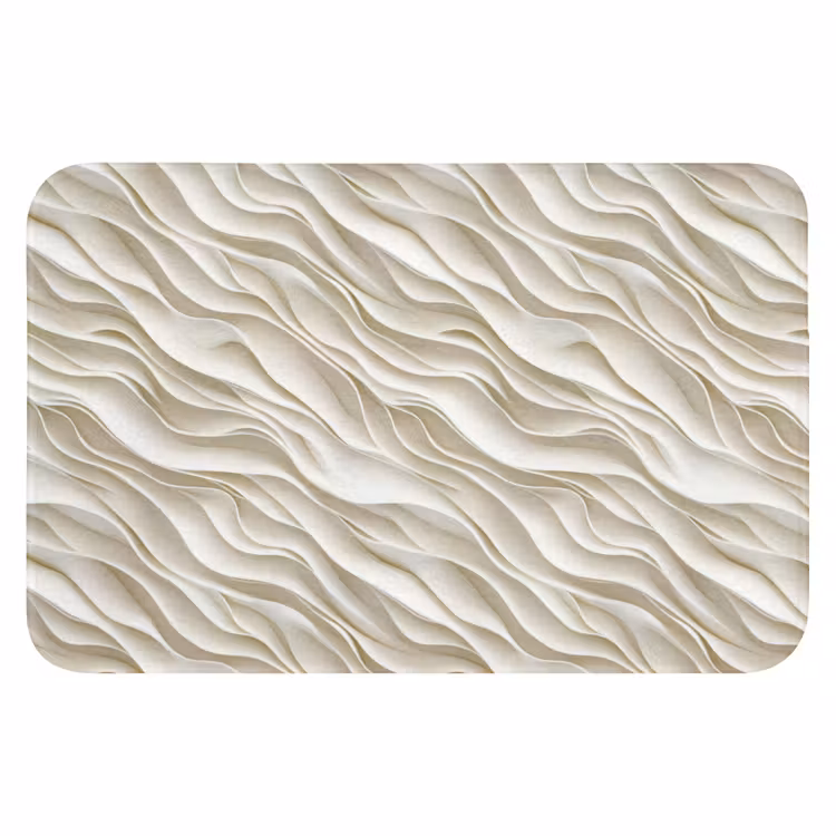WC Mat - Golven - Wit - Minimalistisch — 1