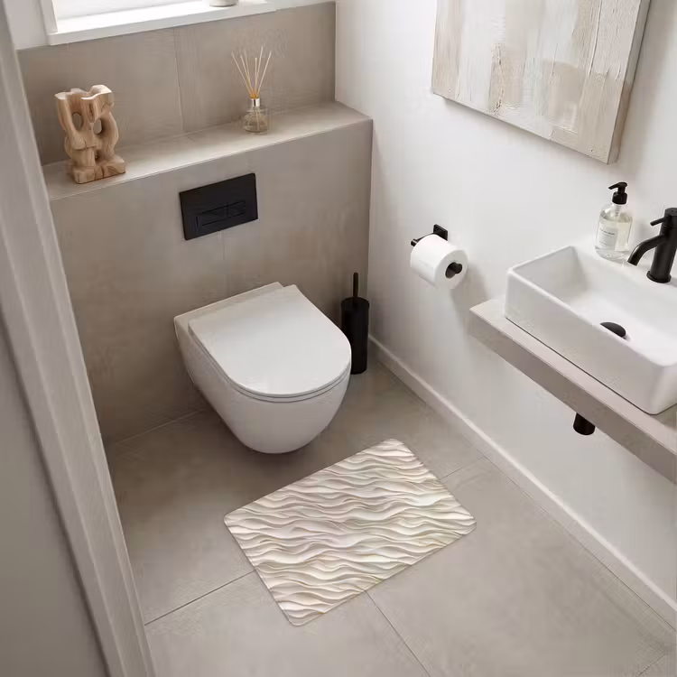 WC Mat - Golven - Wit - Minimalistisch — 6