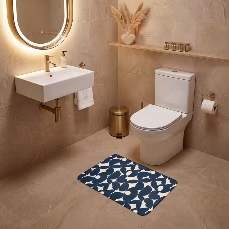 WC Mat - Modern - Geometrisch - Blauw — 4