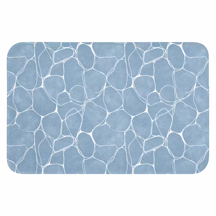 WC Mat - Organisch - Patroon - Blauw — 1