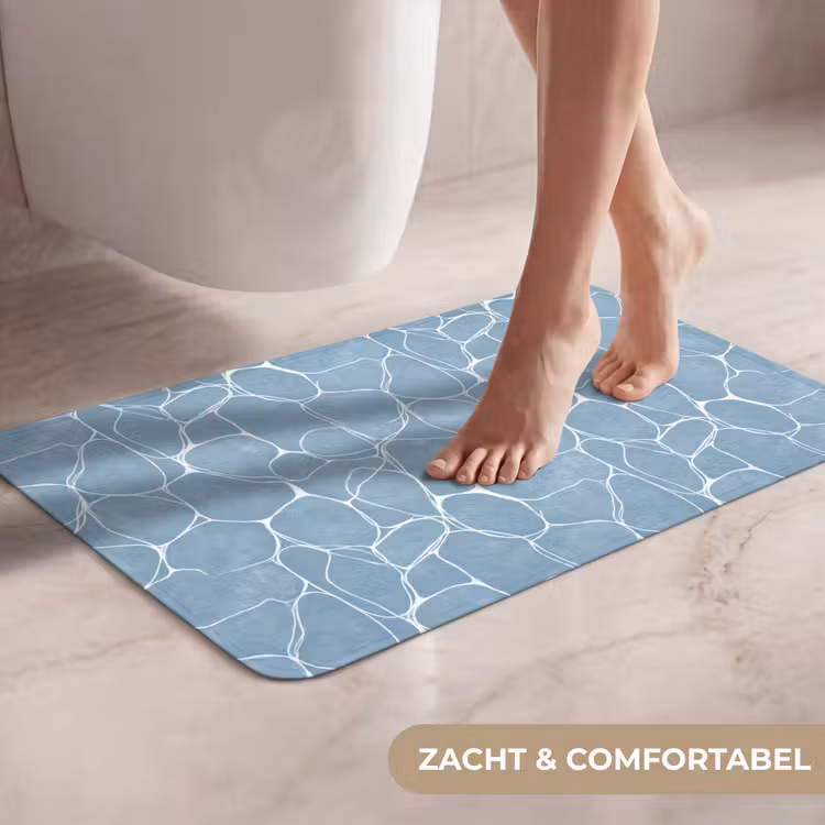 WC Mat - Organisch - Patroon - Blauw — 7