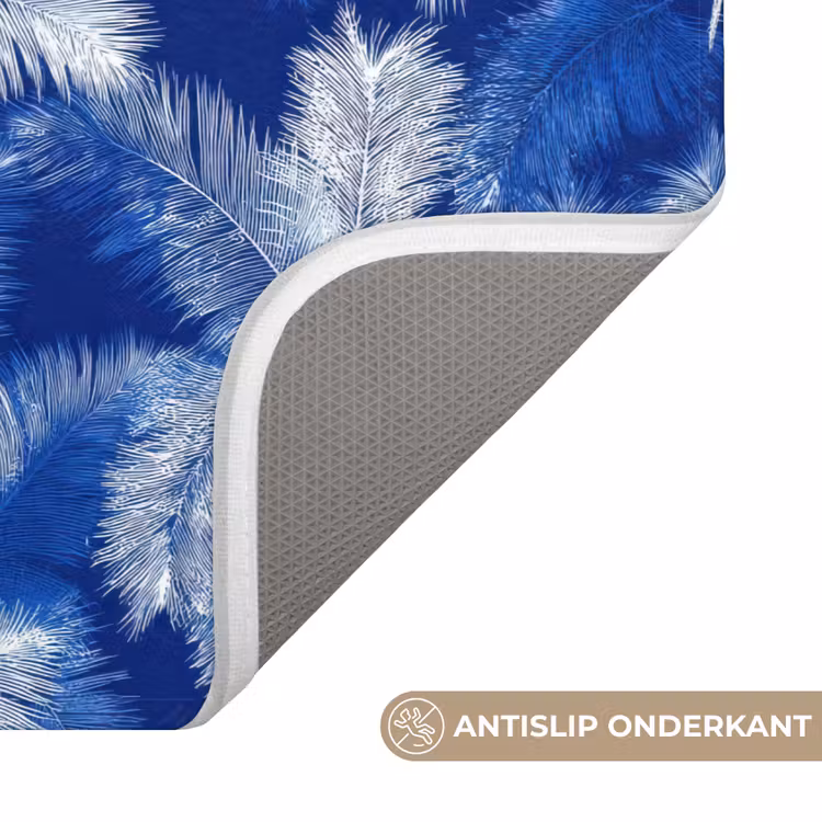 WC Mat - Palmblad - Patroon - Blauw — 3