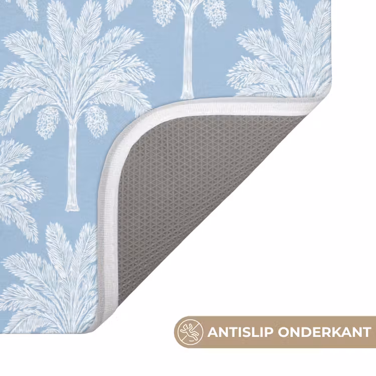 WC Mat - Palmboom - Modern - Blauw — 3