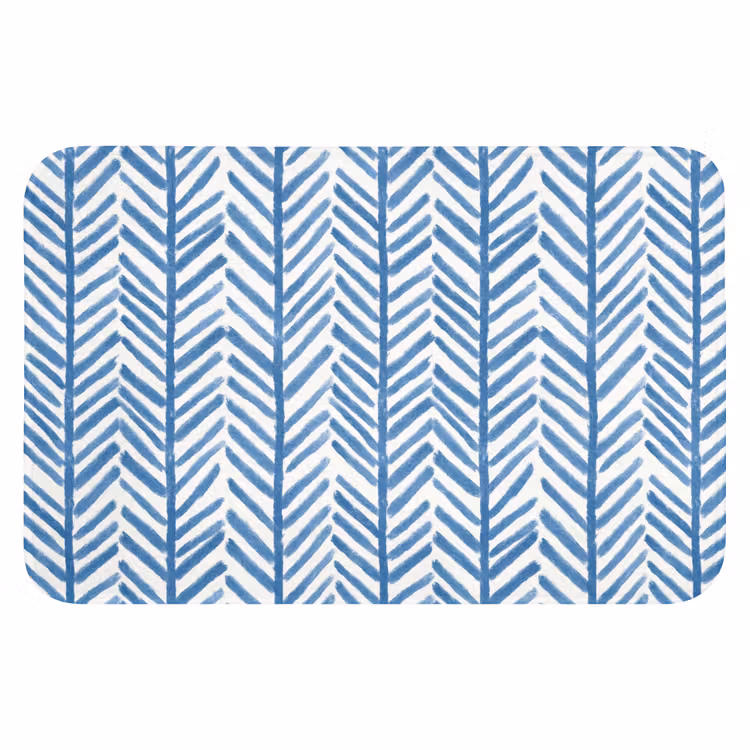 WC Mat - Patroon - Streep - Blauw — 1