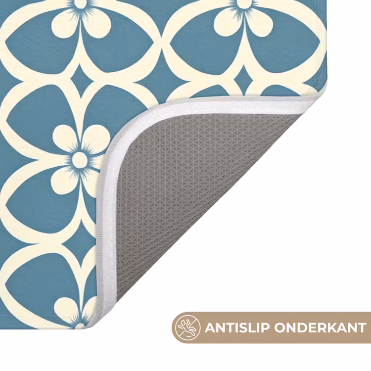 WC Mat - Patroon - Symmetrisch - Blauw — 3