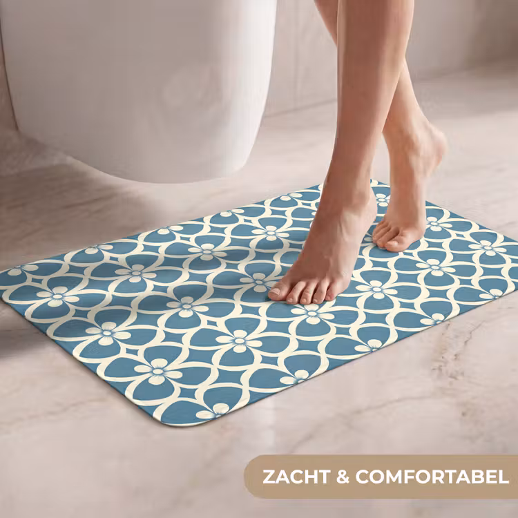 WC Mat - Patroon - Symmetrisch - Blauw — 7