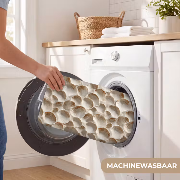 WC Mat - Schelpen - Waaiervorm - Wit — 5