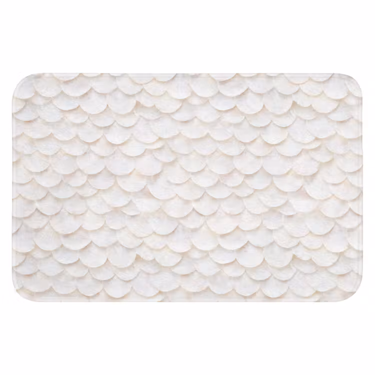 WC Mat - Schubben - Wit - Elegant — 1