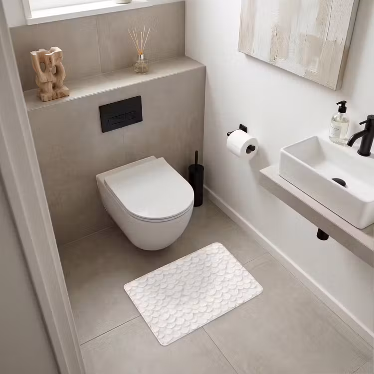 WC Mat - Schubben - Wit - Elegant — 6