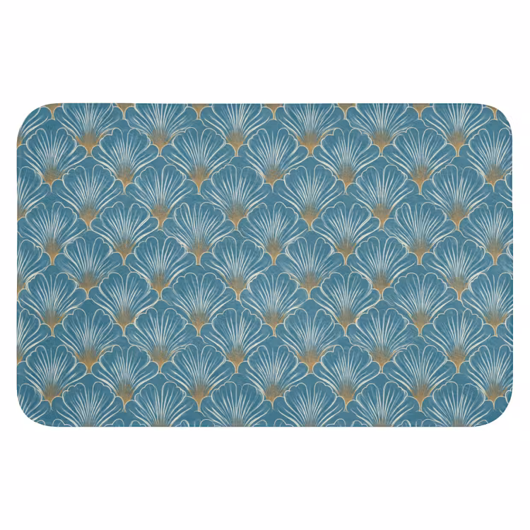 WC Mat - Symmetrisch - Patroon - Blauw — 1