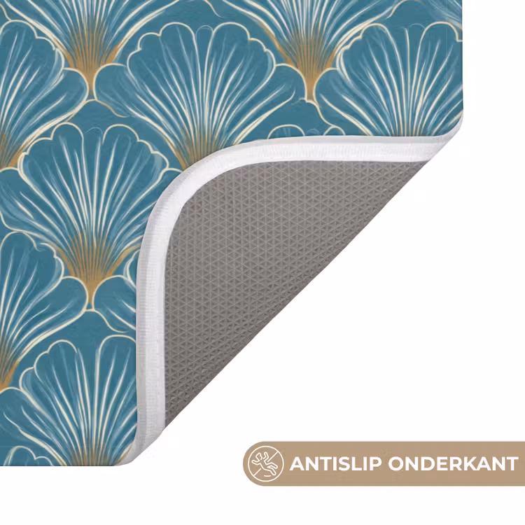 WC Mat - Symmetrisch - Patroon - Blauw — 3