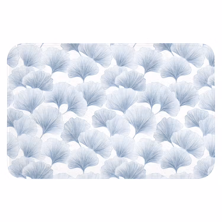 WC Mat - Waaier - Modern - Blauw — 1