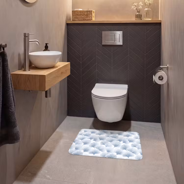 WC Mat - Waaier - Modern - Blauw — 2