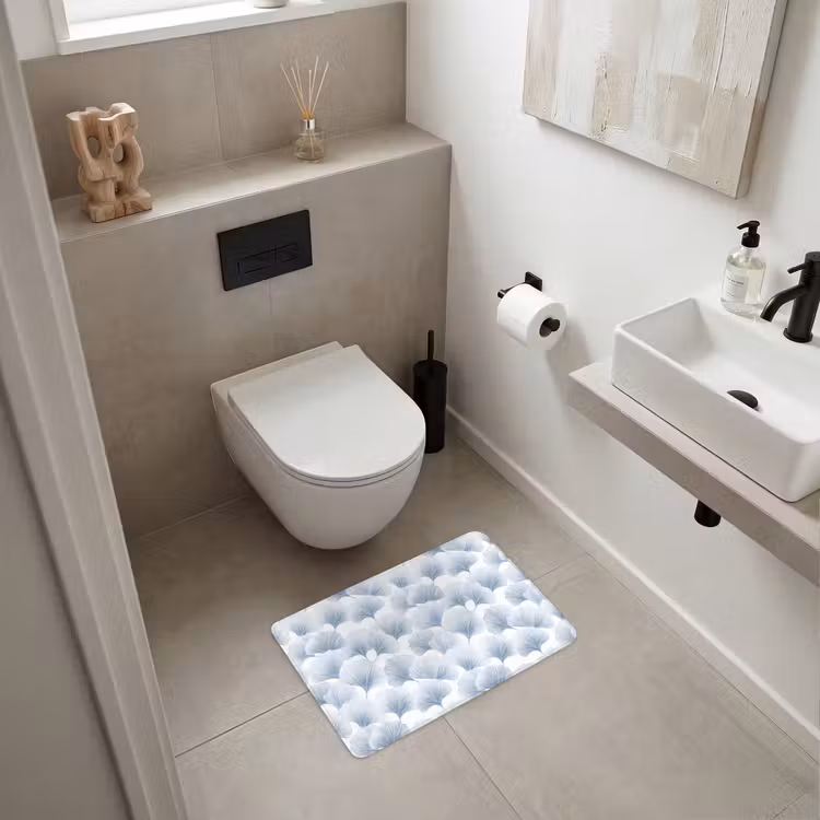 WC Mat - Waaier - Modern - Blauw — 6