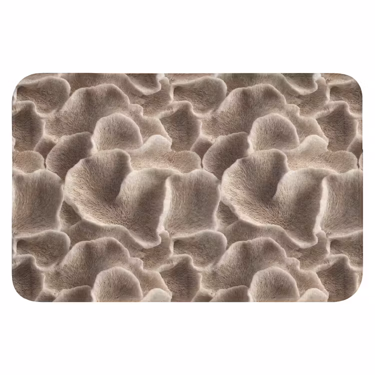 WC Mat - Waaiervorm - Beige - Vezel textuur — 1