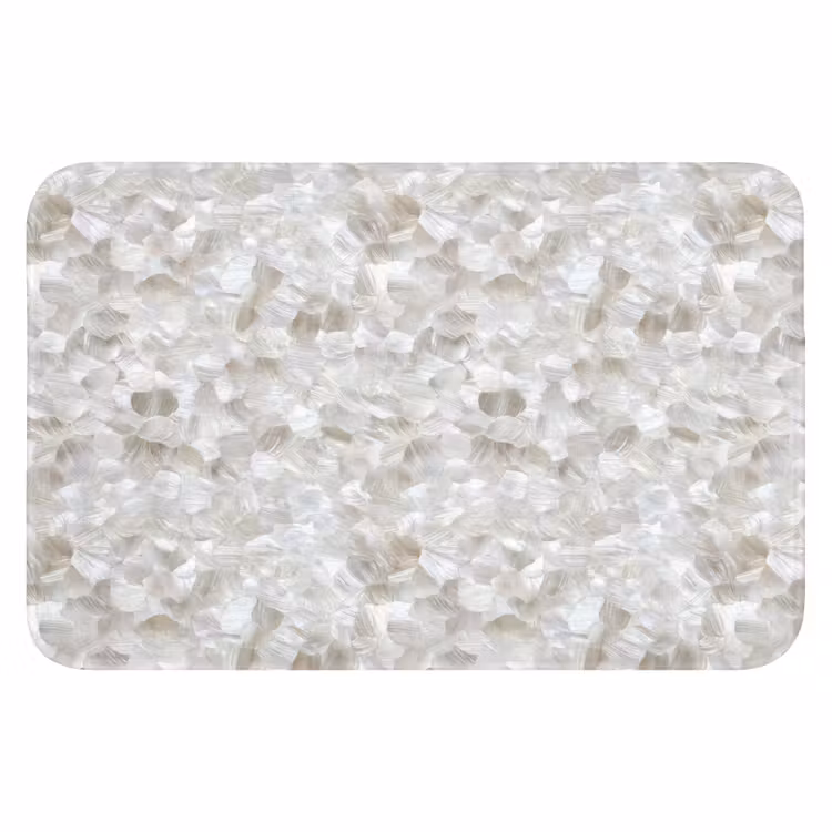 WC Mat - Wit - Penseelstreken - Reliëfeffect — 1