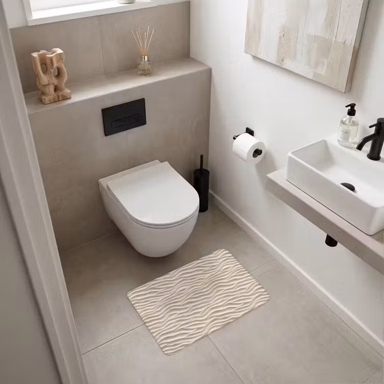 WC Mat - Zand - Golven - Beige — 6