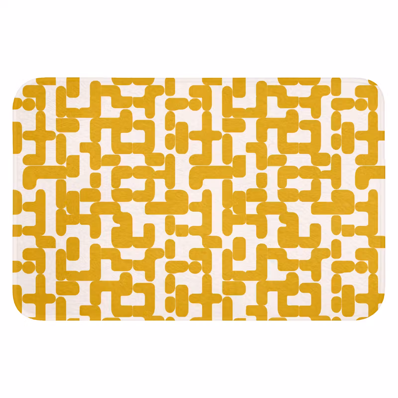 WC Mat - Geel - Beige - Patroon — 1