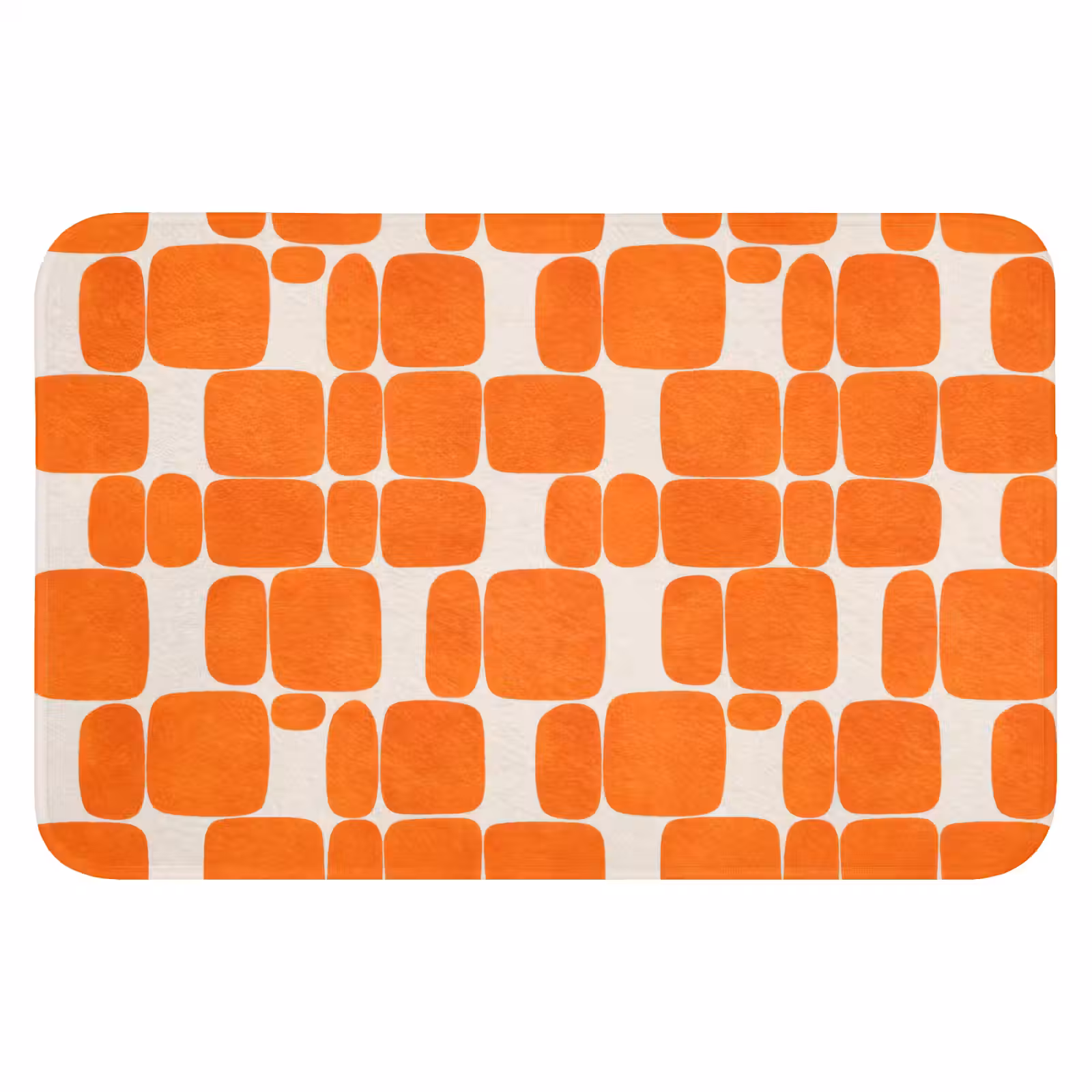 WC Mat - Patroon - Retro - Oranje — 1