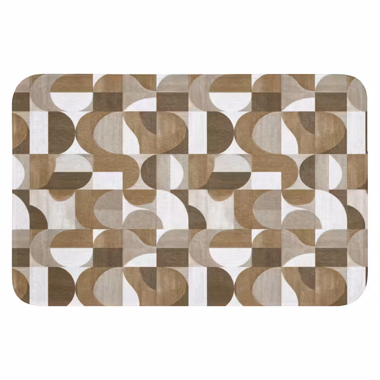 WC Mat - Abstract - Retro - Bruin — 1
