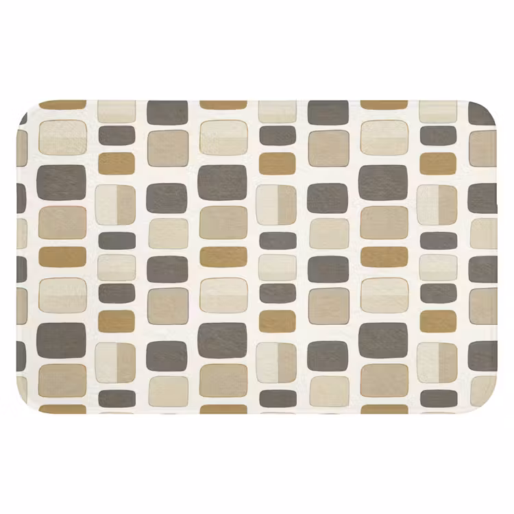 WC Mat - Blokken - Vintage - Grijs — 1