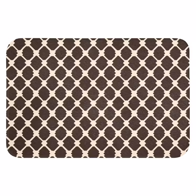 WC Mat - Bruin - Ruitpatroon - Geometrisch — 1