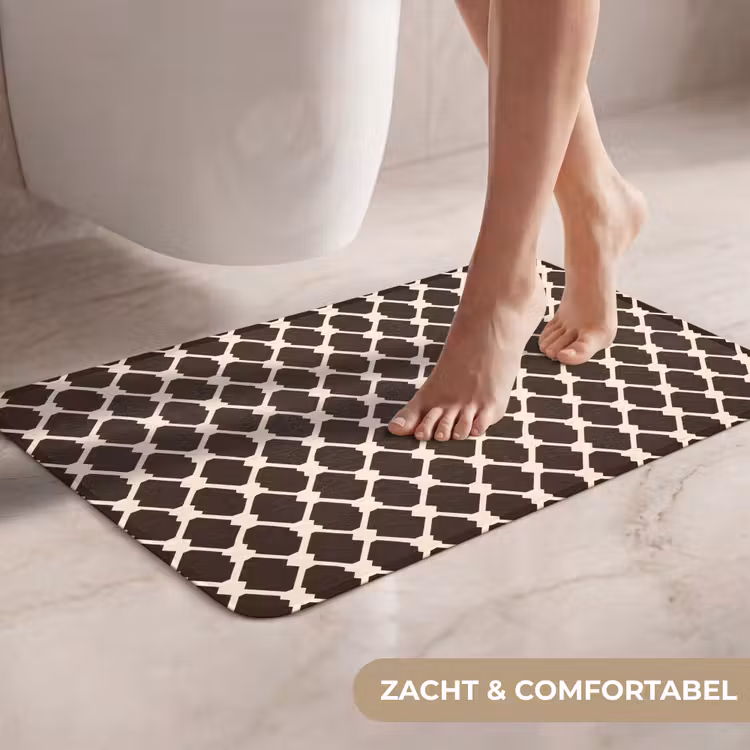 WC Mat - Bruin - Ruitpatroon - Geometrisch — 7