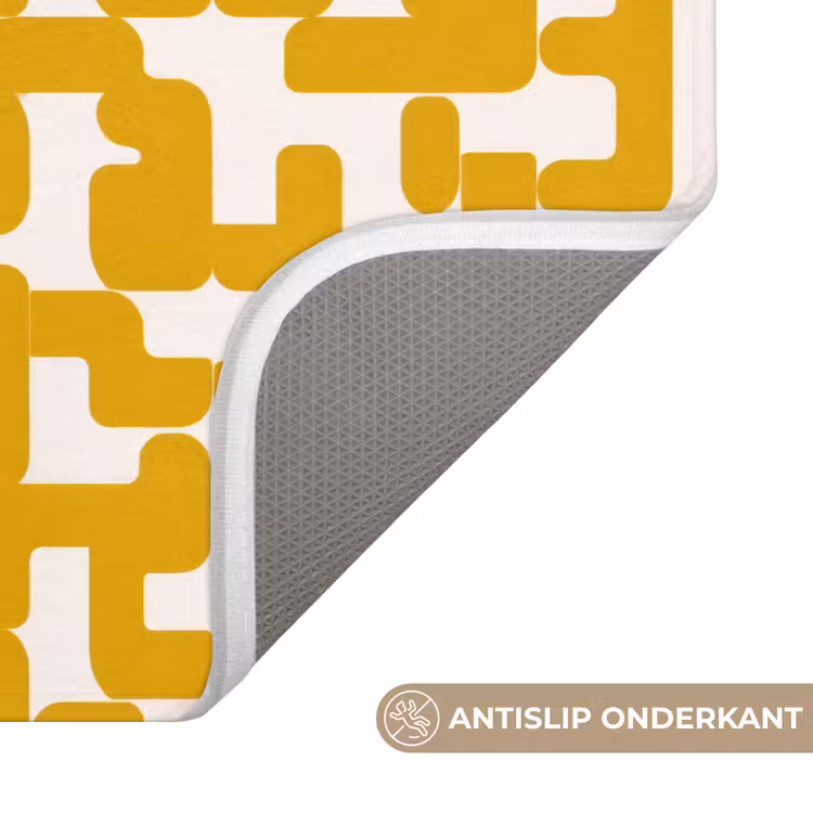 WC Mat - Geel - Beige - Patroon — 3