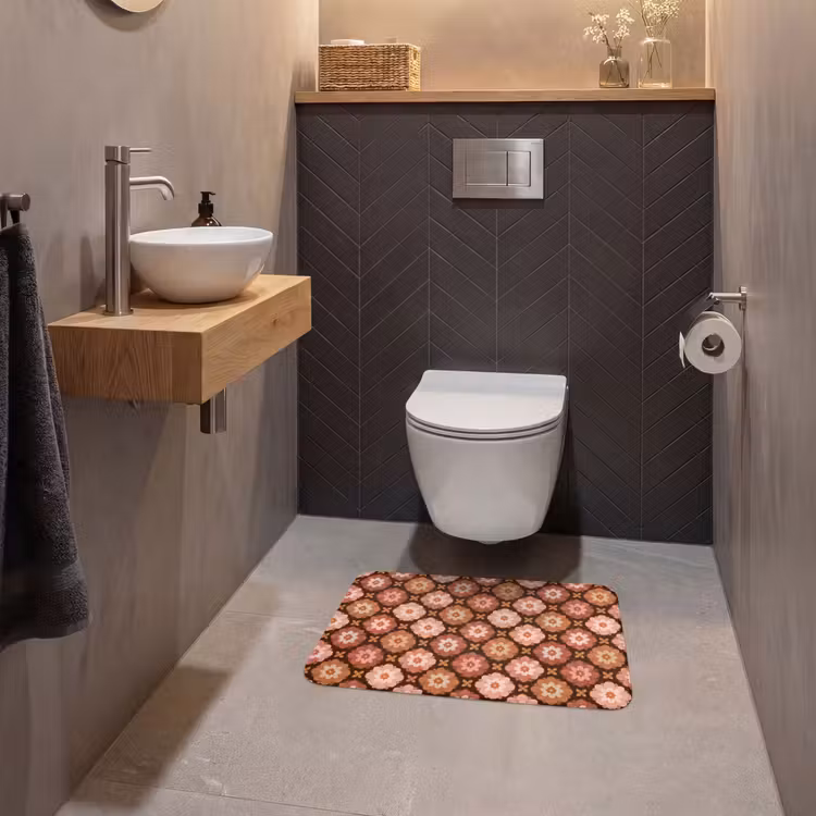 WC Mat - Geometrisch - Bloemen - Kleurrijk — 2