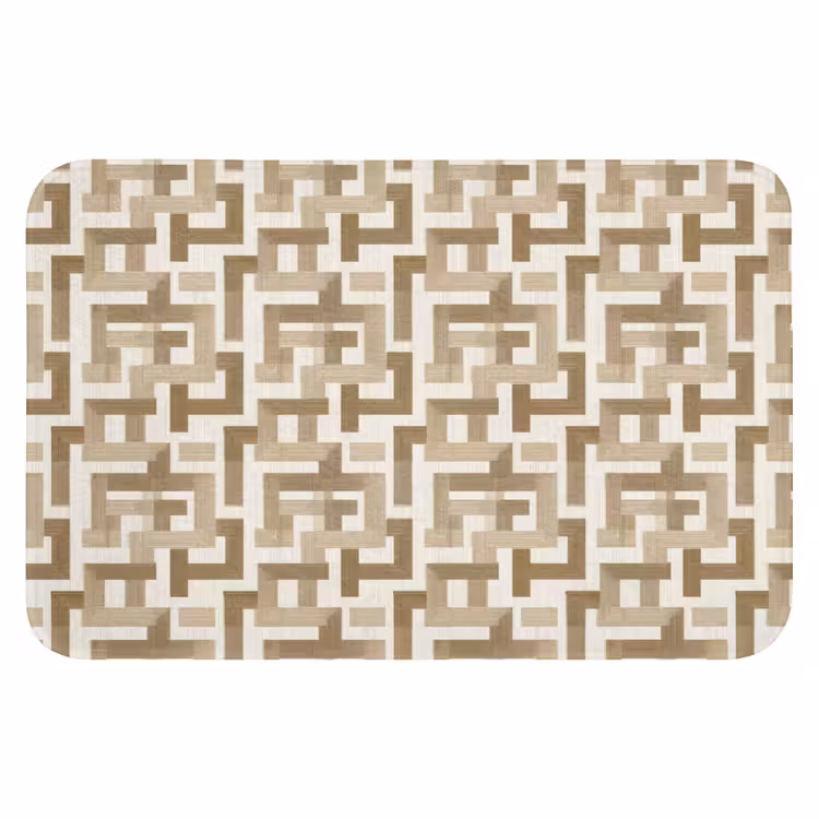 WC Mat - Geometrisch - Retro - Bruin — 1