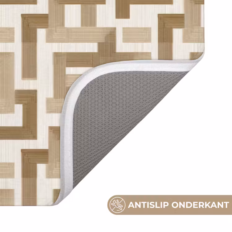 WC Mat - Geometrisch - Retro - Bruin — 3