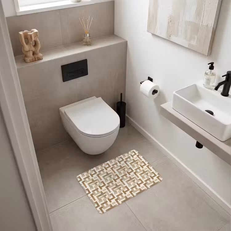 WC Mat - Geometrisch - Retro - Bruin — 6