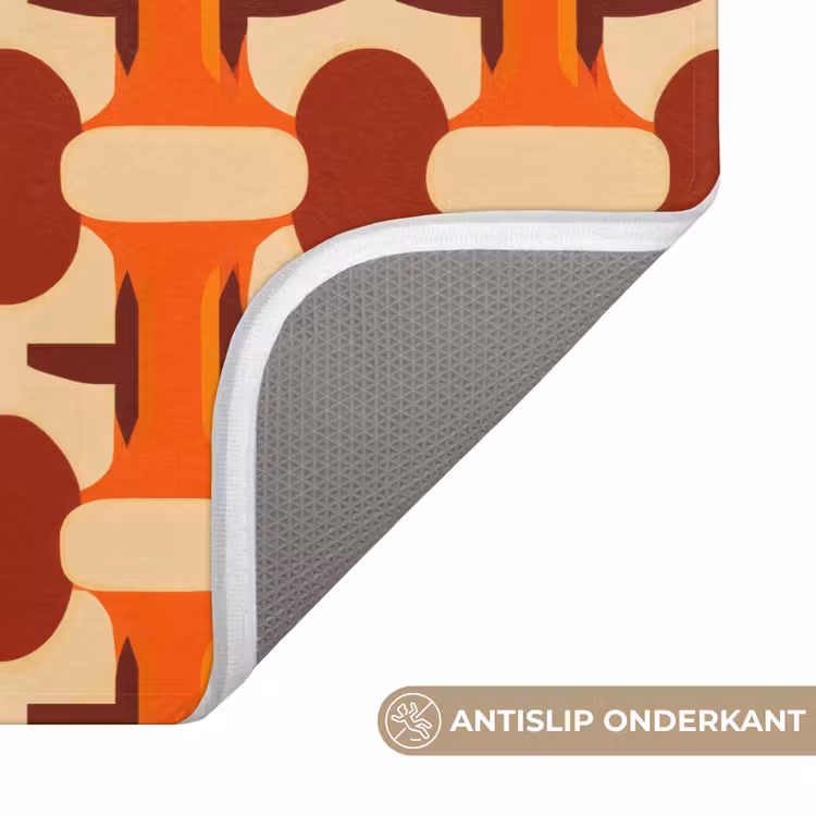 WC Mat - Geometrisch - Retro - Oranje — 3
