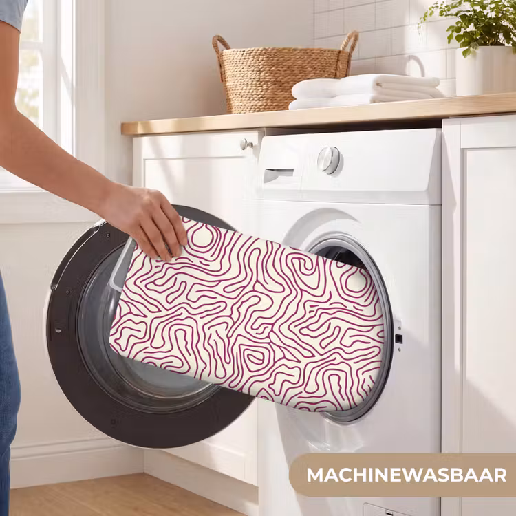 WC Mat - Kronkelende lijn - Magenta - Crème — 5