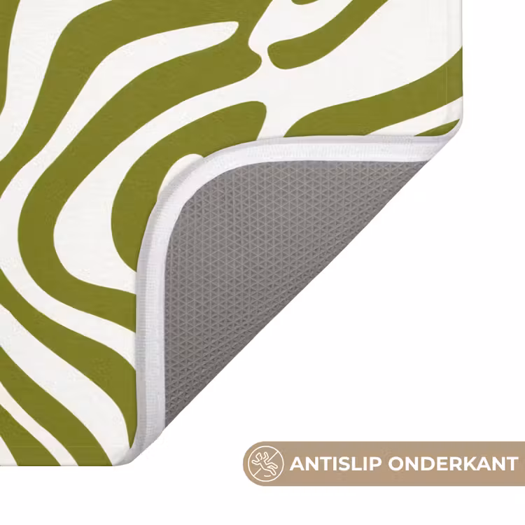 WC Mat - Lijnpatroon - Groen - Organisch — 3