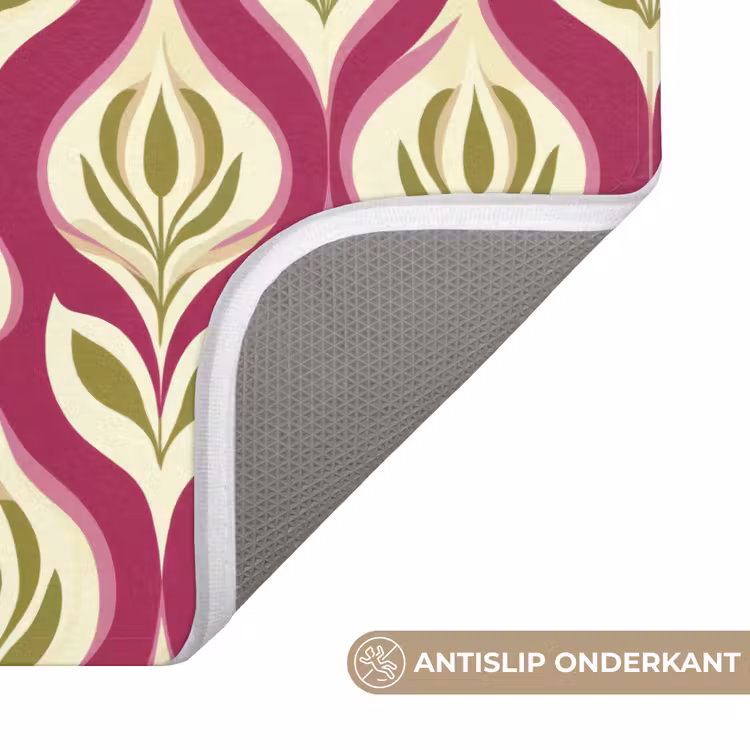 WC Mat - Retro - Floraal - Paars — 3