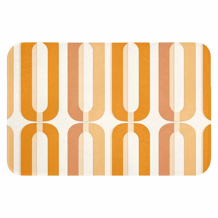 WC Mat - U-vorm - Retro - Oranje — 1